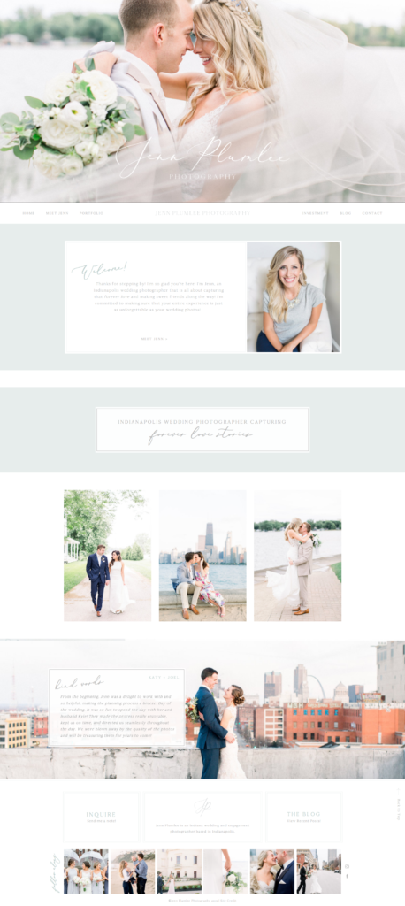Jenn Plumlee Home Page Design