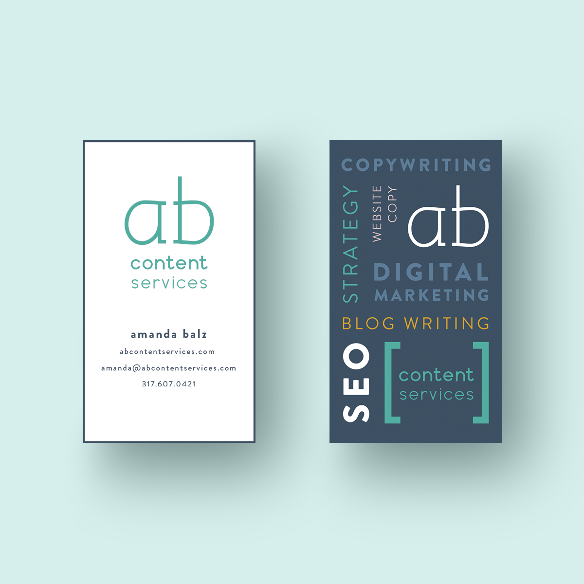 AB Content Services Business cards