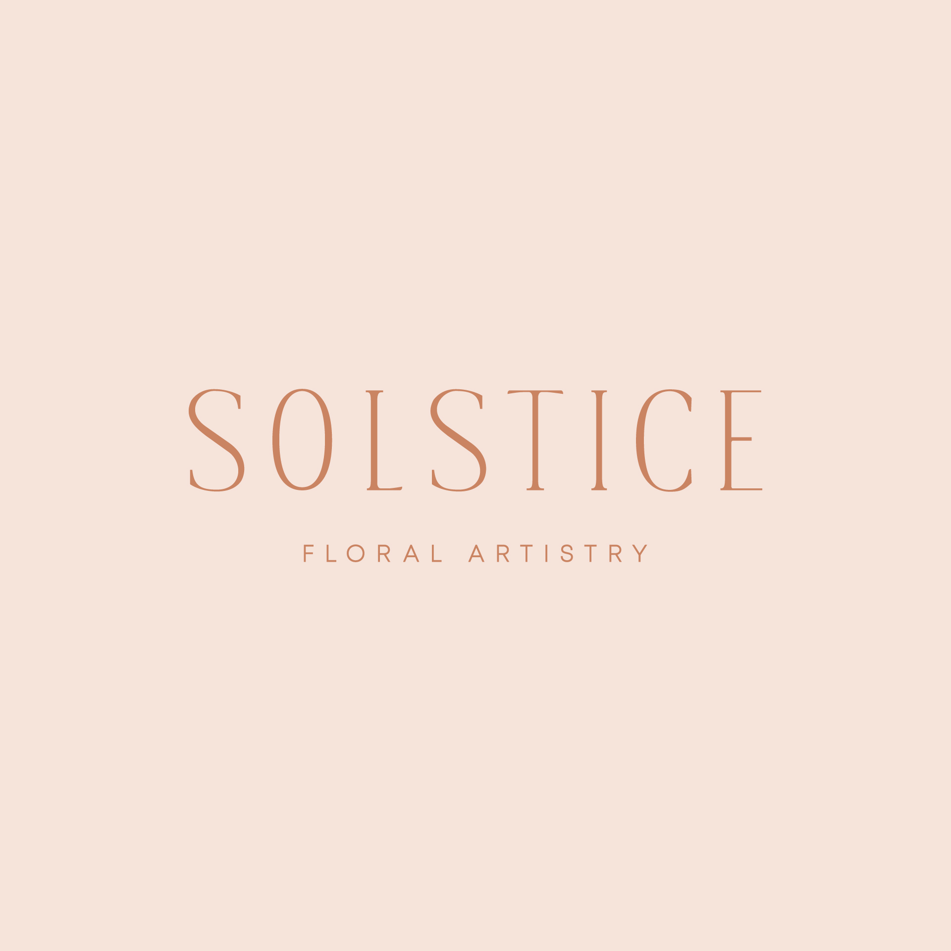 Florist rebrand - primary logo design for Solstice Floral