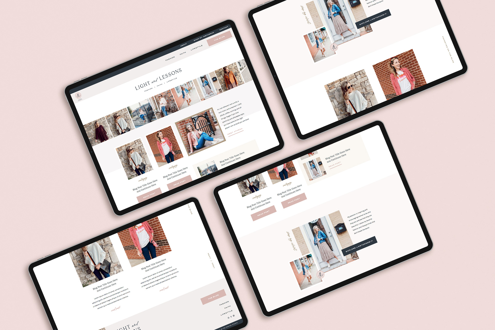 Ipad mockups of a website showing you how to make your website stand out