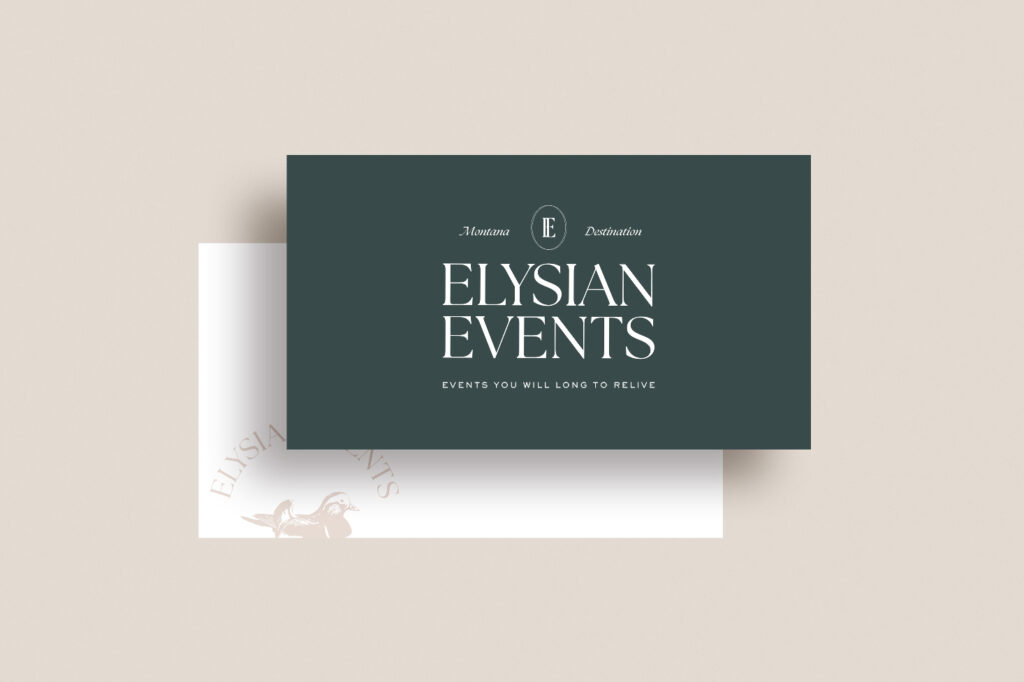 Elysian Events business card