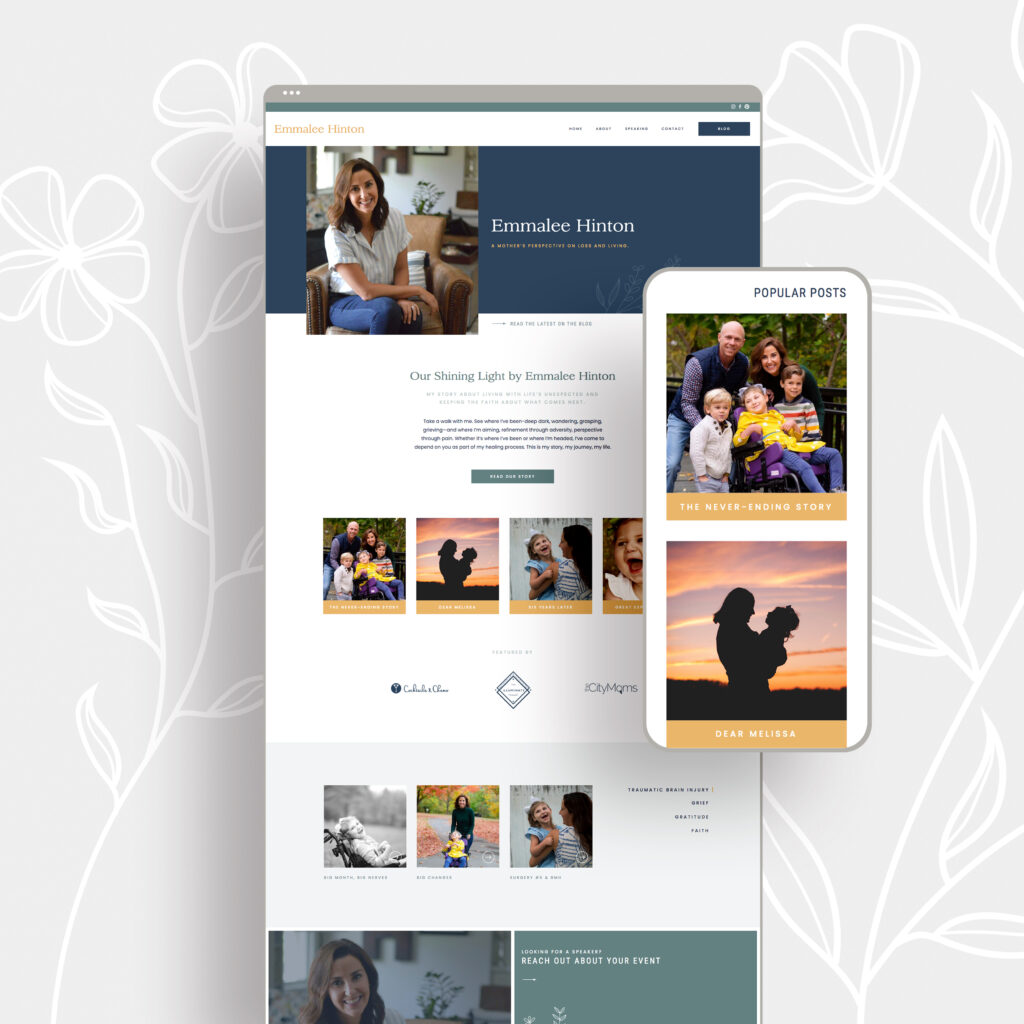 Desktop and mobile website design for blogger by MK Design Studio