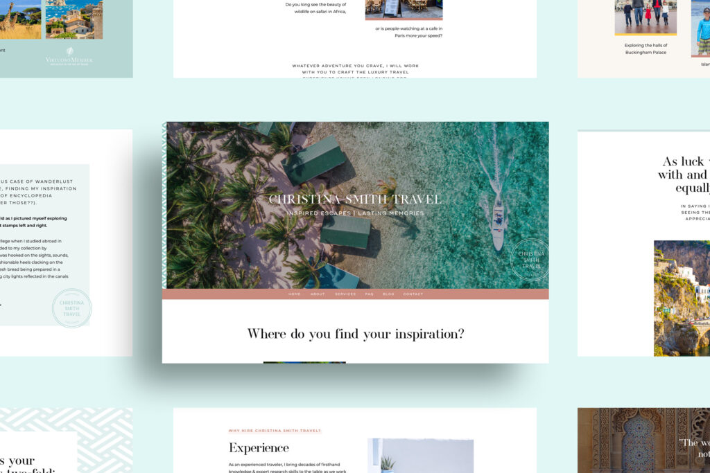 Website design for Luxury Travel Advisor by MK Design Studio