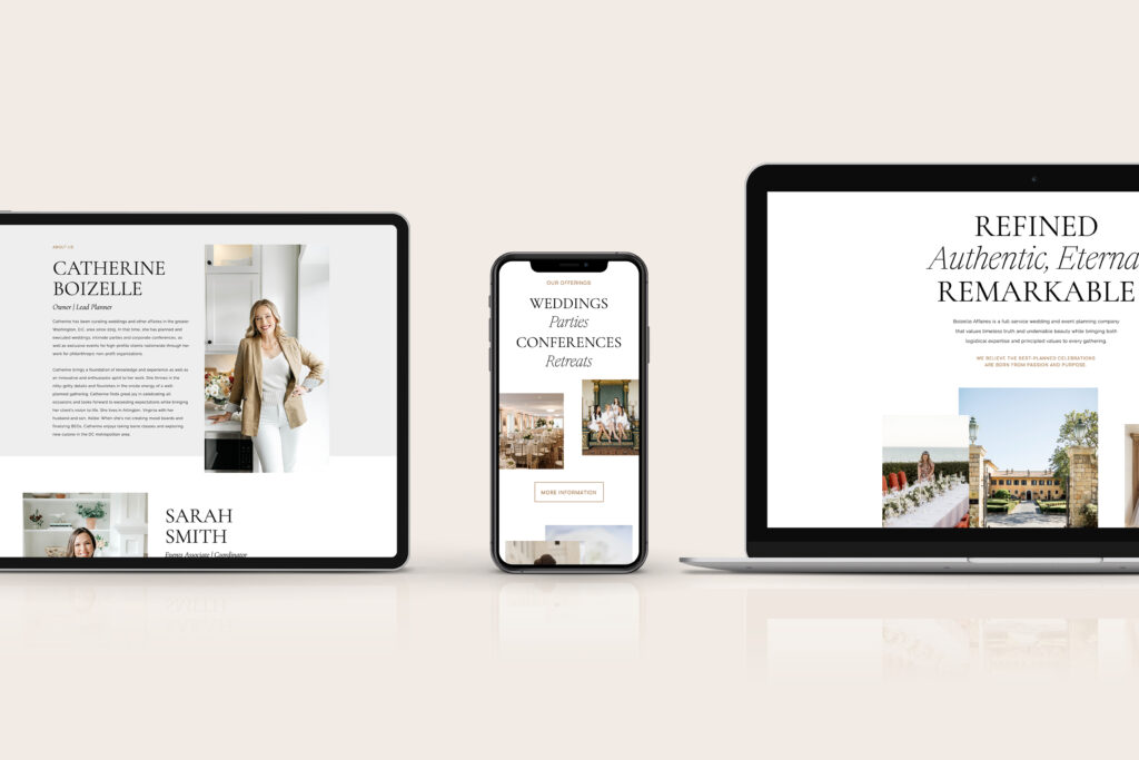 Tonic Site Shop Showit template for Boizelle Affaires, customized by MK Design Studio