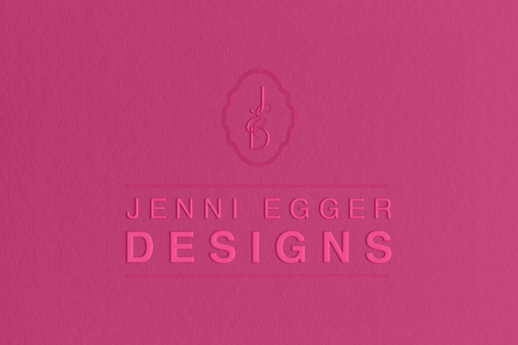 brand for interior design firm, Jenni Egger Designs