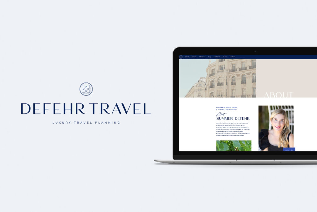 Travel Advisor Custom Brand and Showit Website