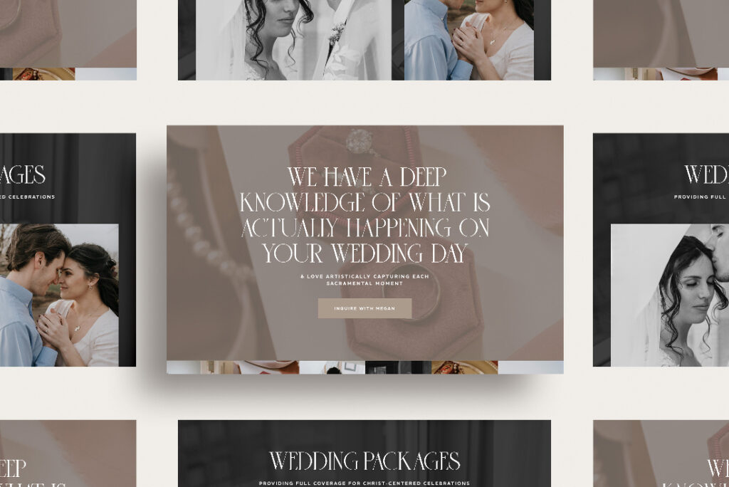 Custom Catholic Wedding Photography Website