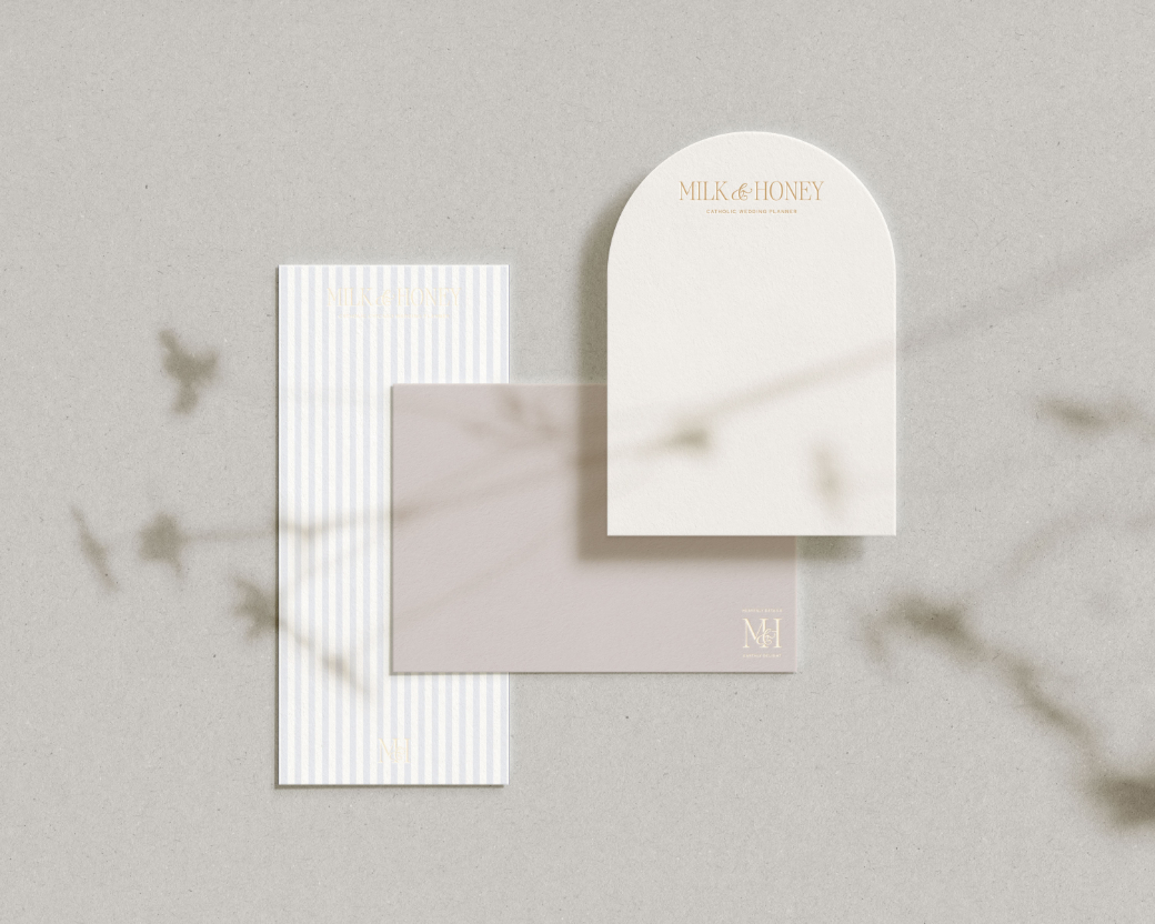 Catholic Wedding Planner Branding | Milk & Honey Case Study