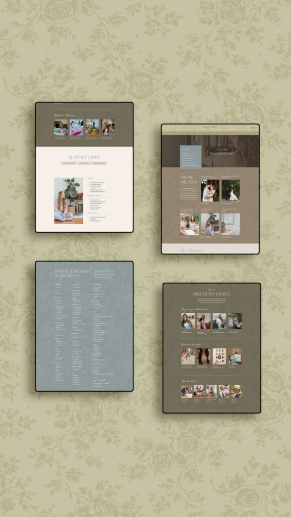 Therapist & Content Creator Website Design for Melissa Grace Tablada