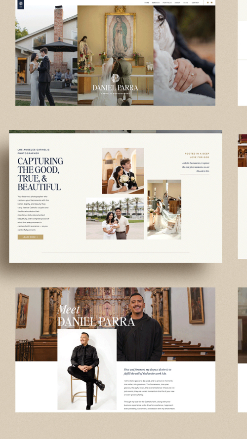 Daniel Parra Catholic Photography Website Design